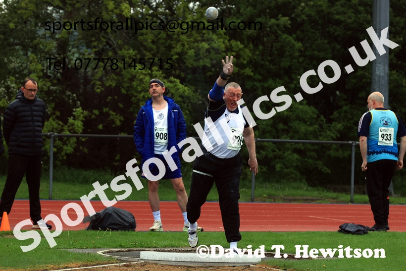 Shot Putt, 2026 North Eastern Track and Field Champs, Shildon, County Durham. Photo: David T. Hewitson/Sports for All Pics